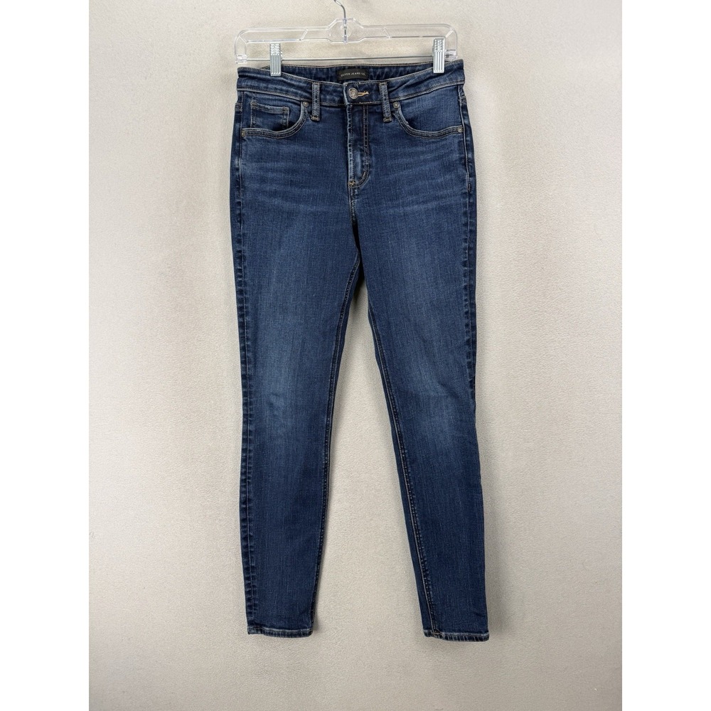 Silver Jeans Co Skinny Jeans Womens 28x28.5 Blue Stretch Denim Mid‎ Rise